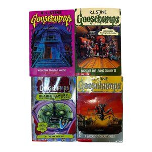 Goosebumps Lot 4 Books – R.L. Stine Vintage Paperbacks “Welcome to Dead House” +